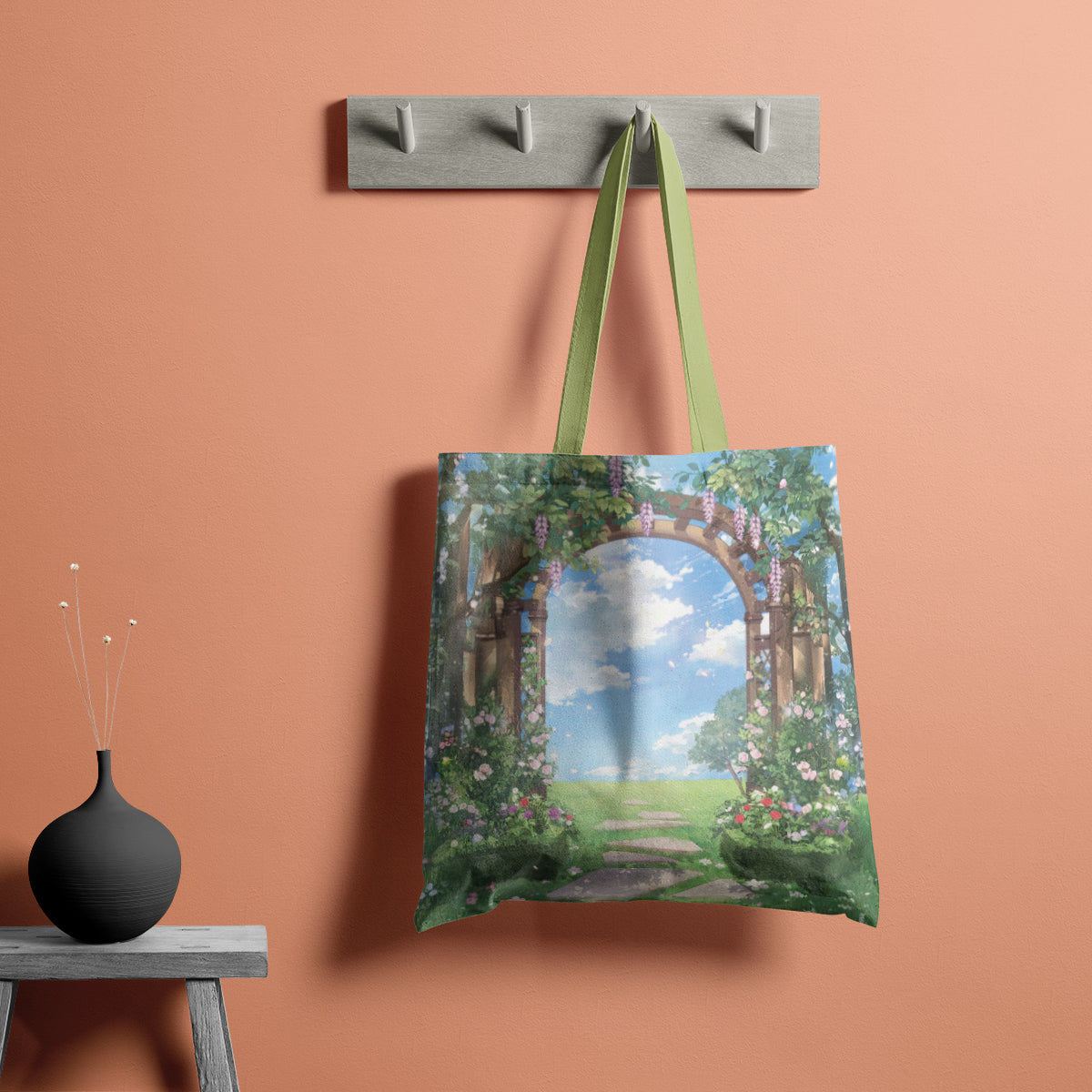 Garden Archway Into Spring Bloom Tote Bag