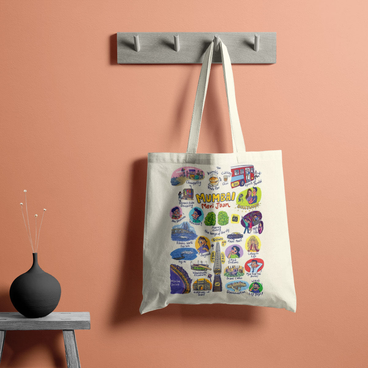 Mumbai Meri Jaan Canvas Tote Bag