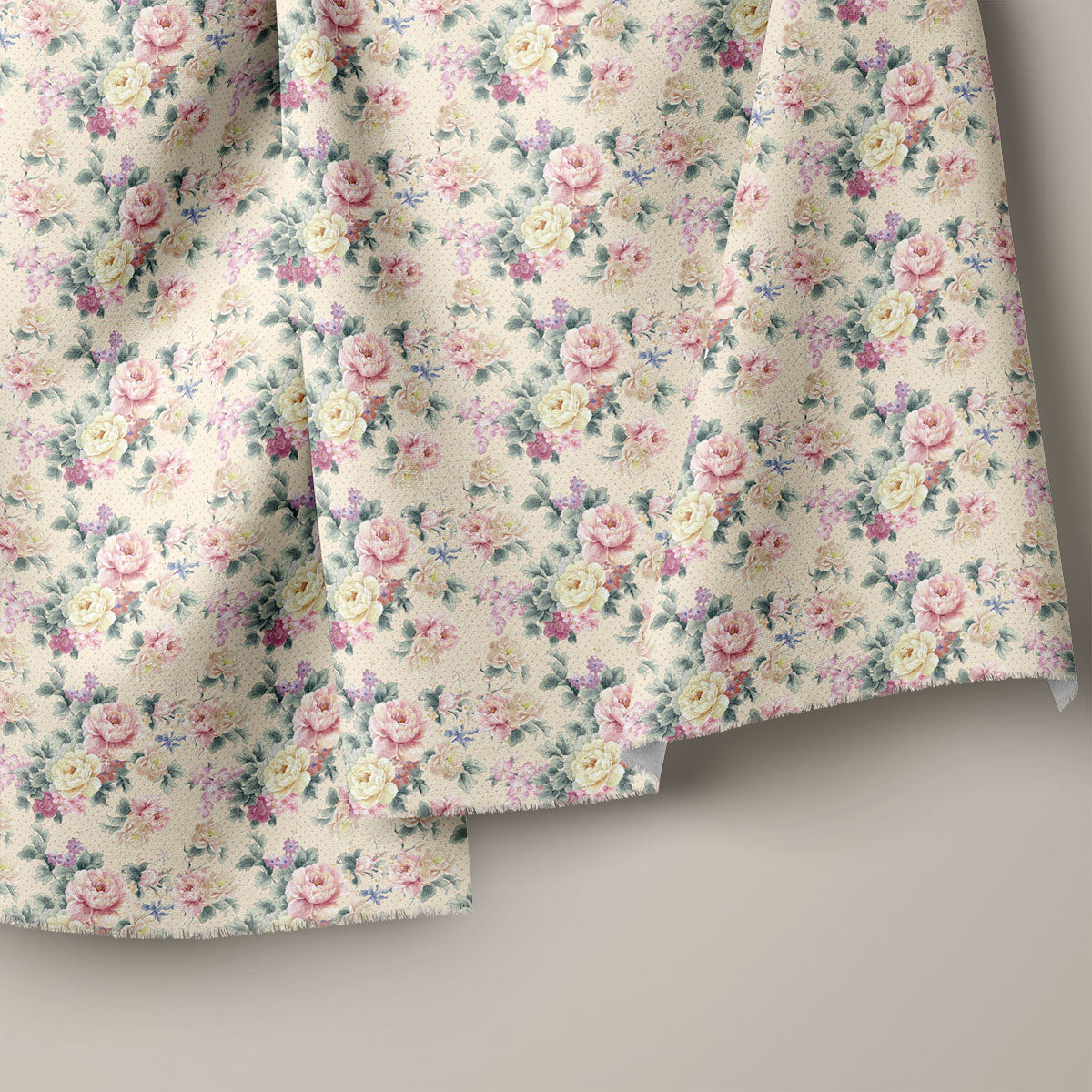 Double Spanish White Floral Print