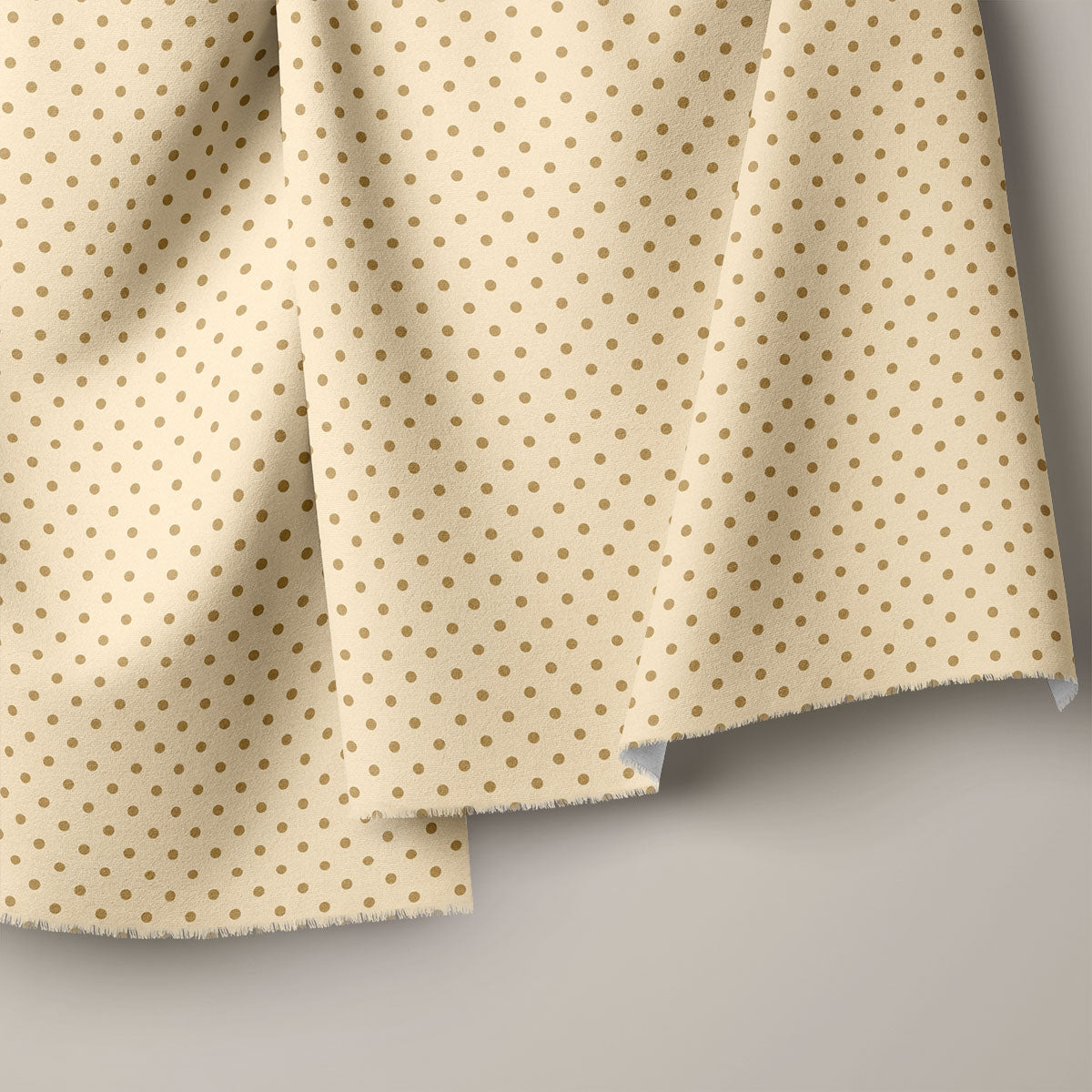 Very Light Brown Polka Dots Print