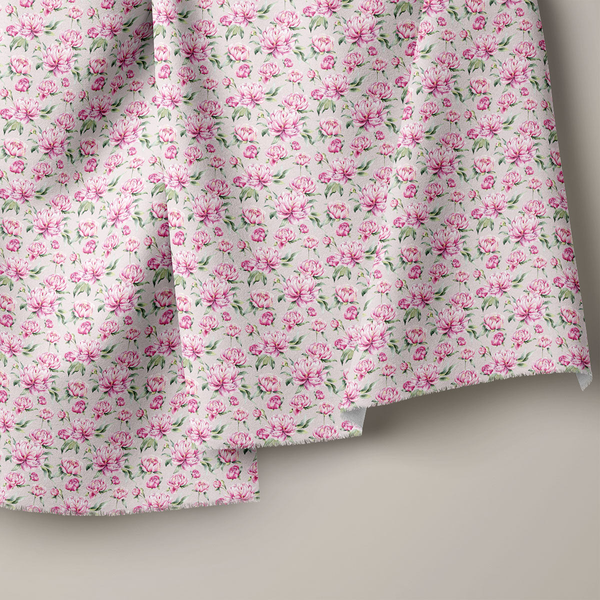 Oyster Pink Peony Floral Print