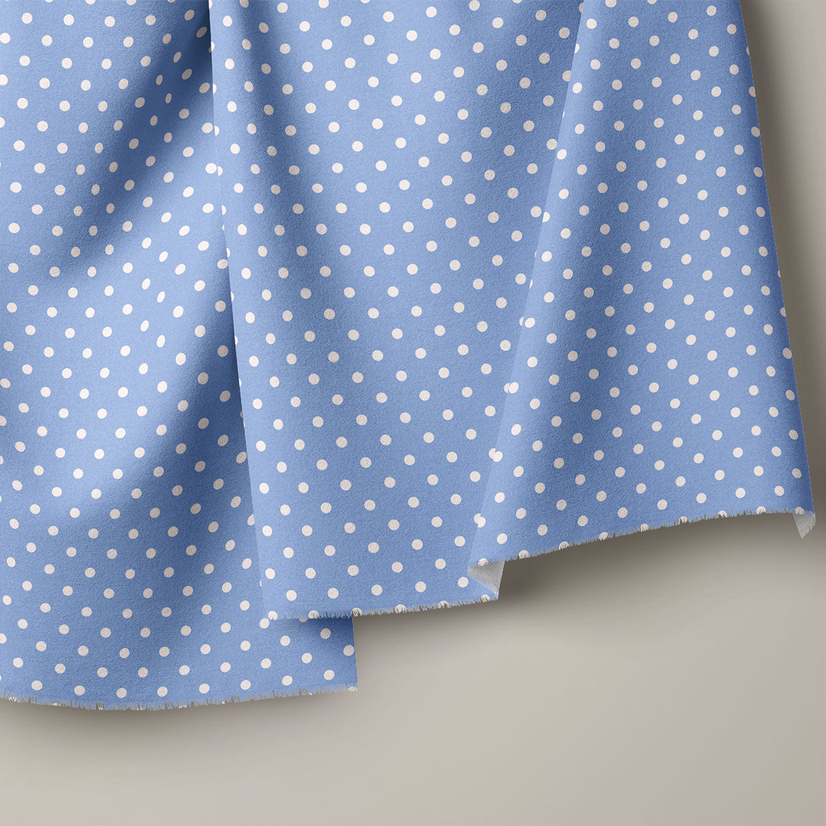 Denim And Hawkes Blue Polka Dots Print