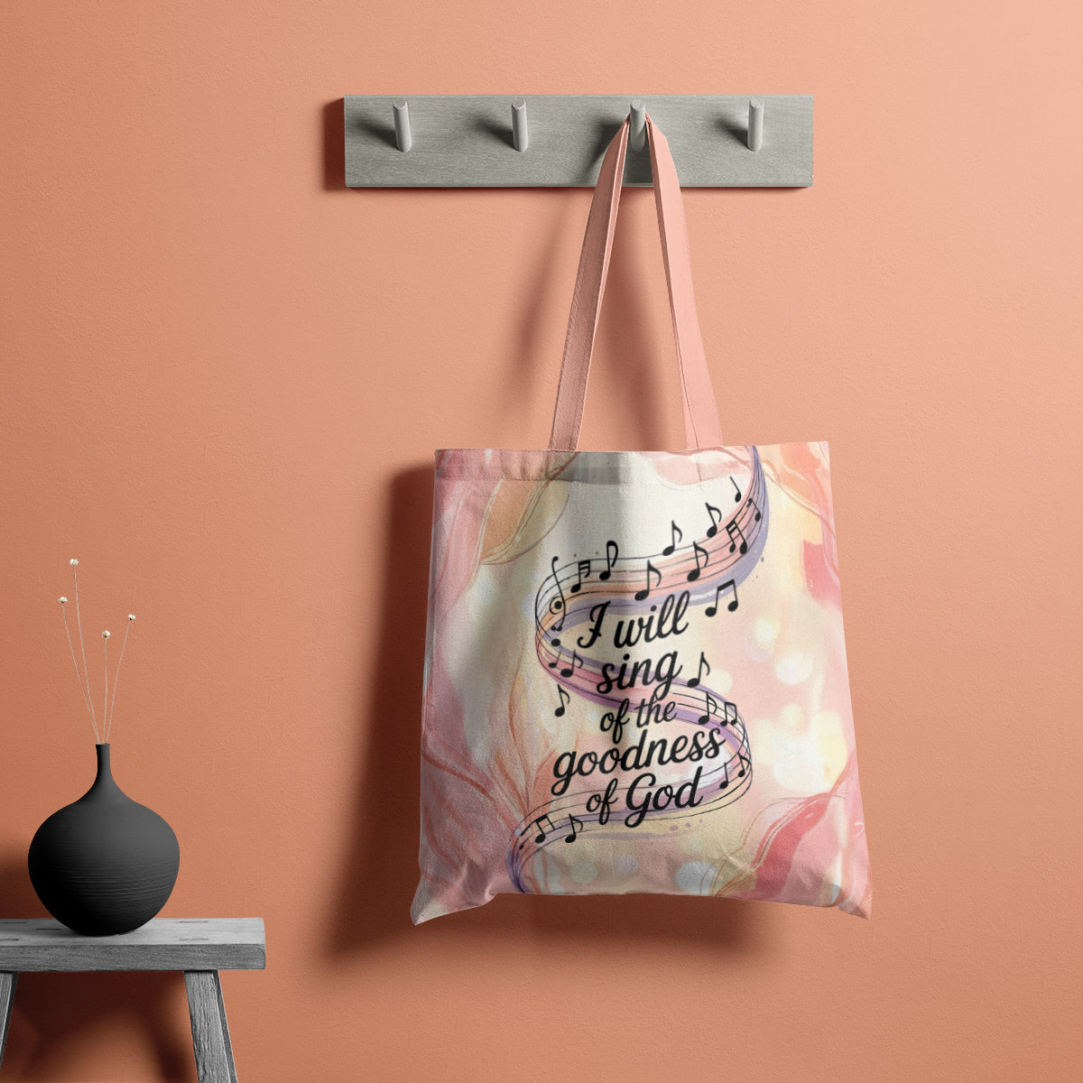 Goodness of God Musical Pastel Art Tote Bag