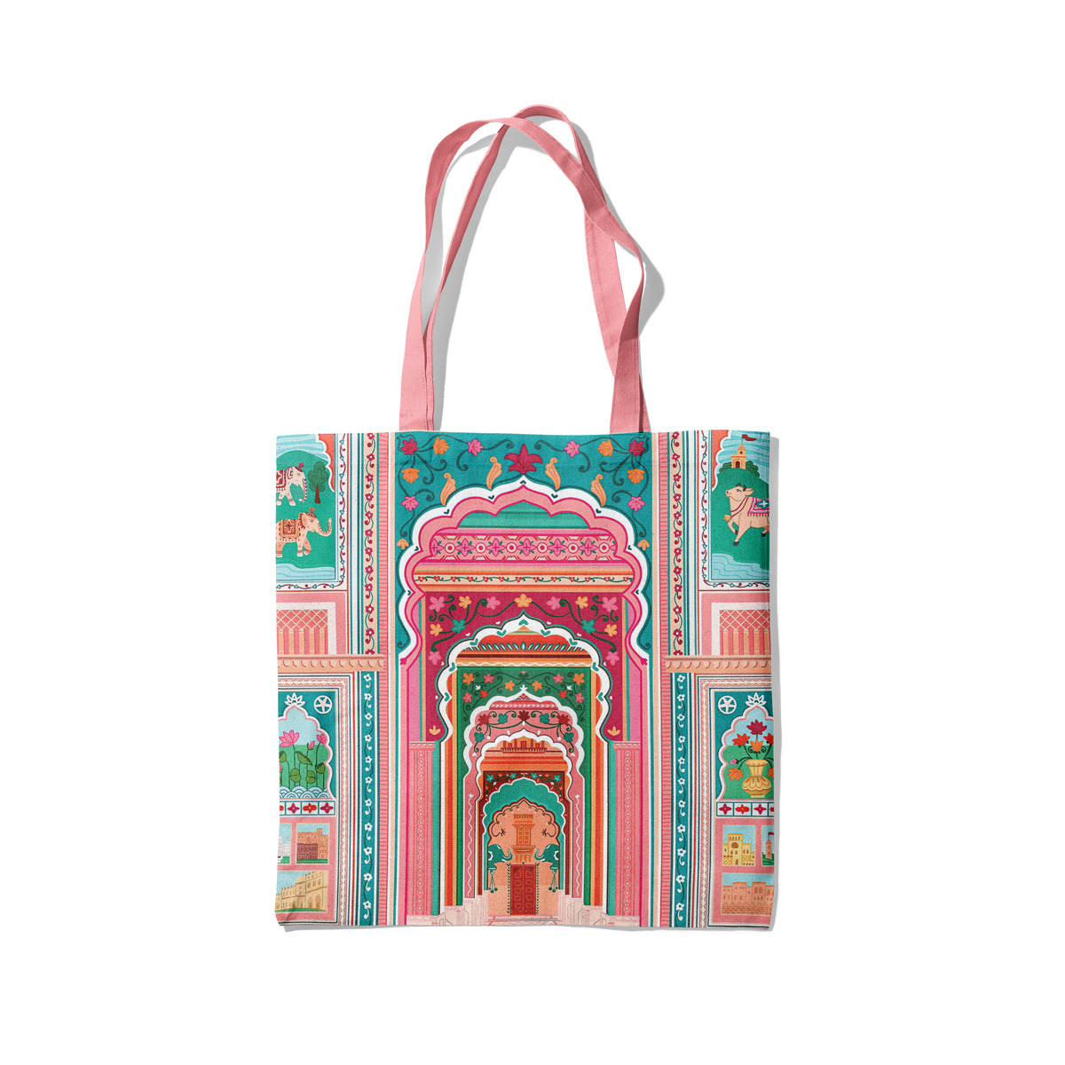 Jaipur Inspired Canvas Tote Bag