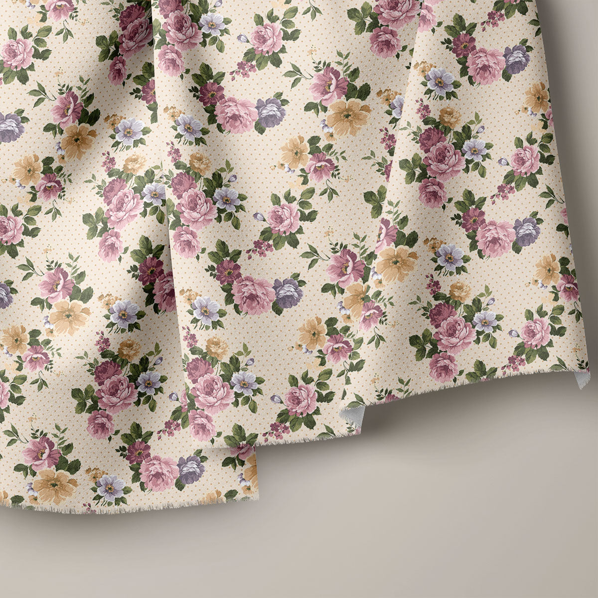 Foggy Grey Covington Lismore Floral Print