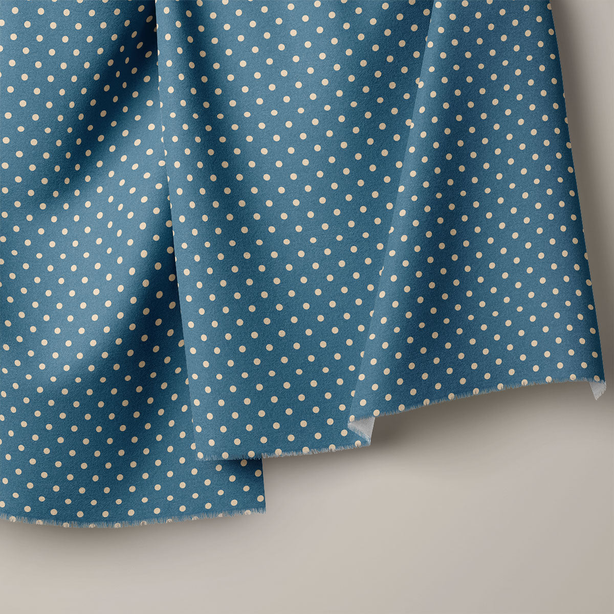 Light Navy Blue And Grey Olive Polka Dots Print