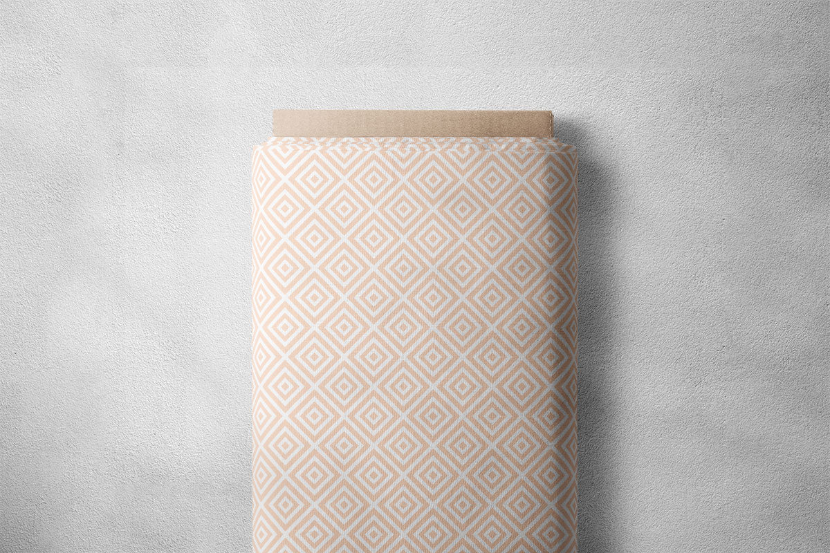 Light Apricot Abstract Pattern Geometric Print
