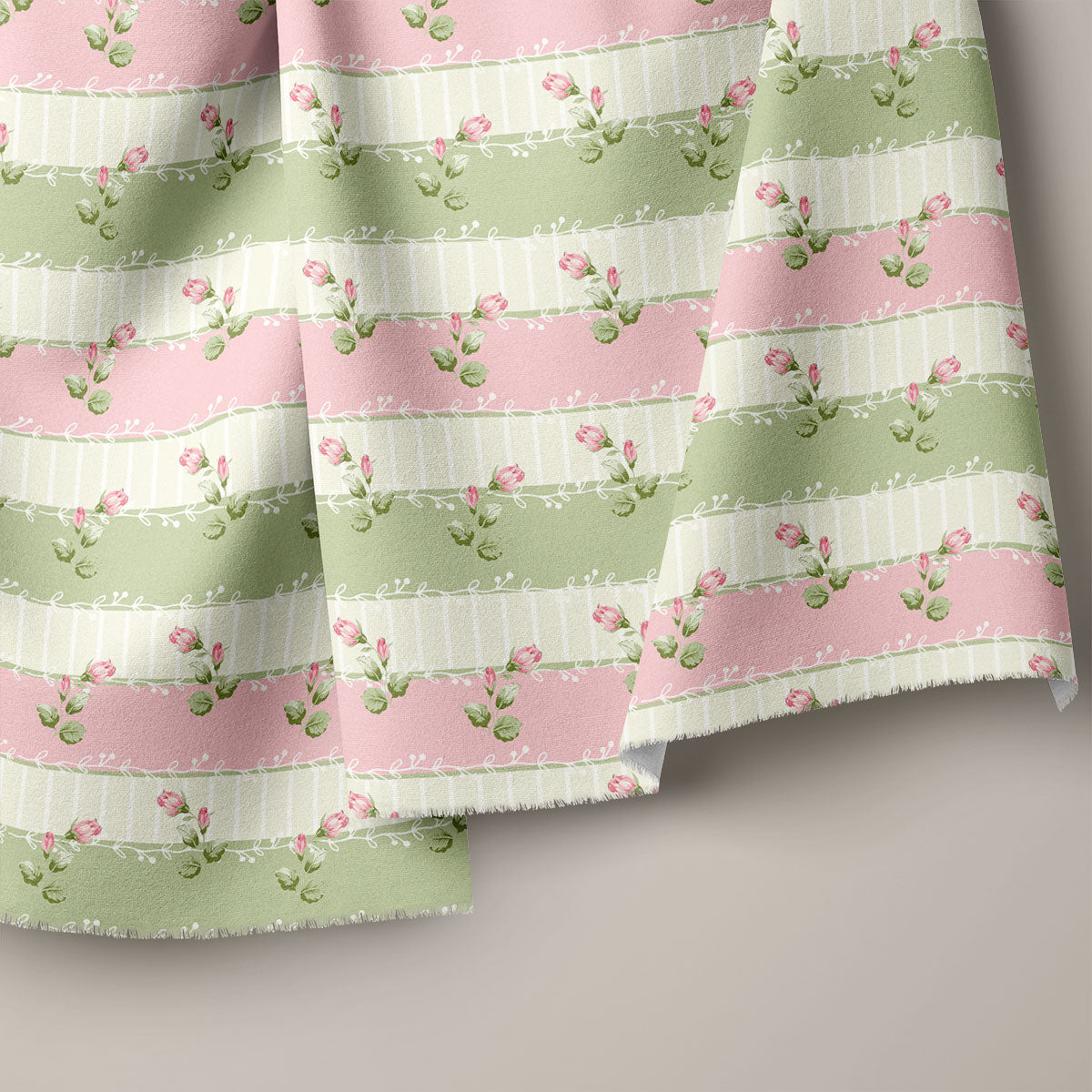 Greyish Pink Floral Print