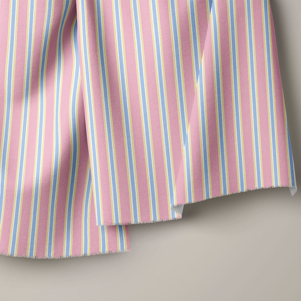 Turkish Rose and Dull Pink Stripes Print