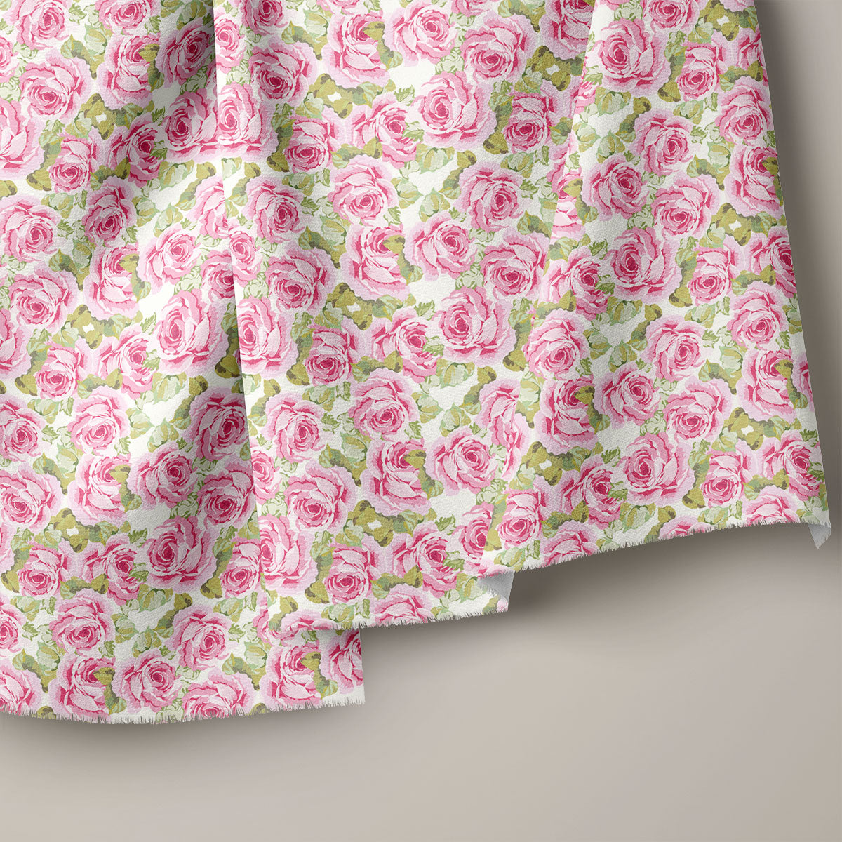 Light Thulian Pink Rose Floral Print