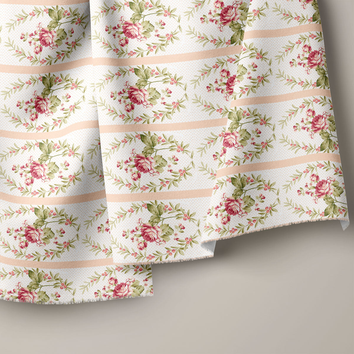Rosy Brown Roses Floral Print