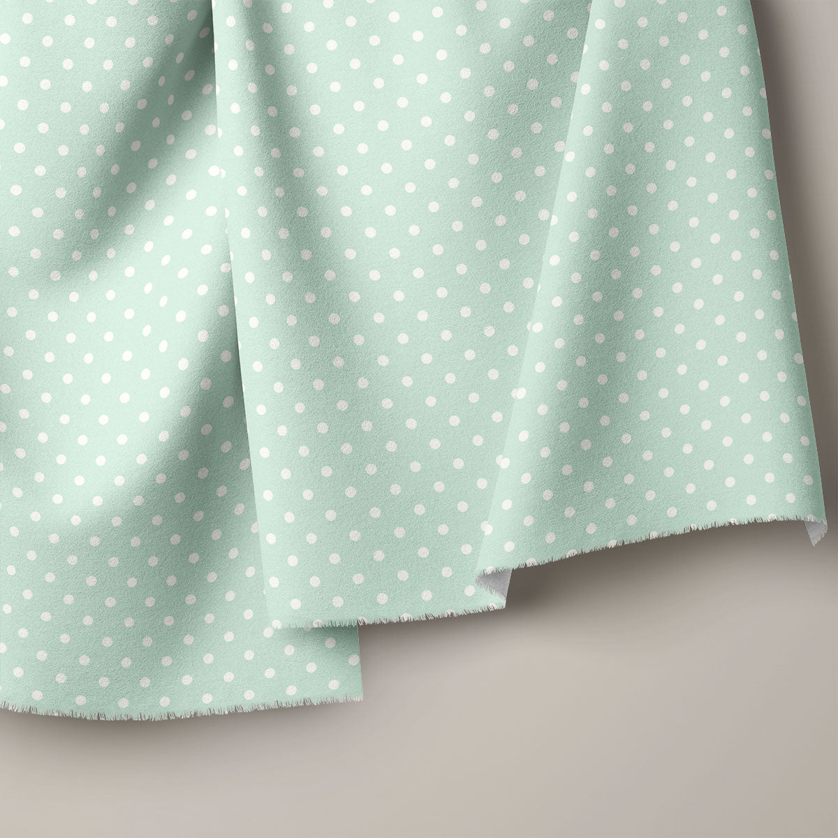 Pixie Green Polka Dots Print