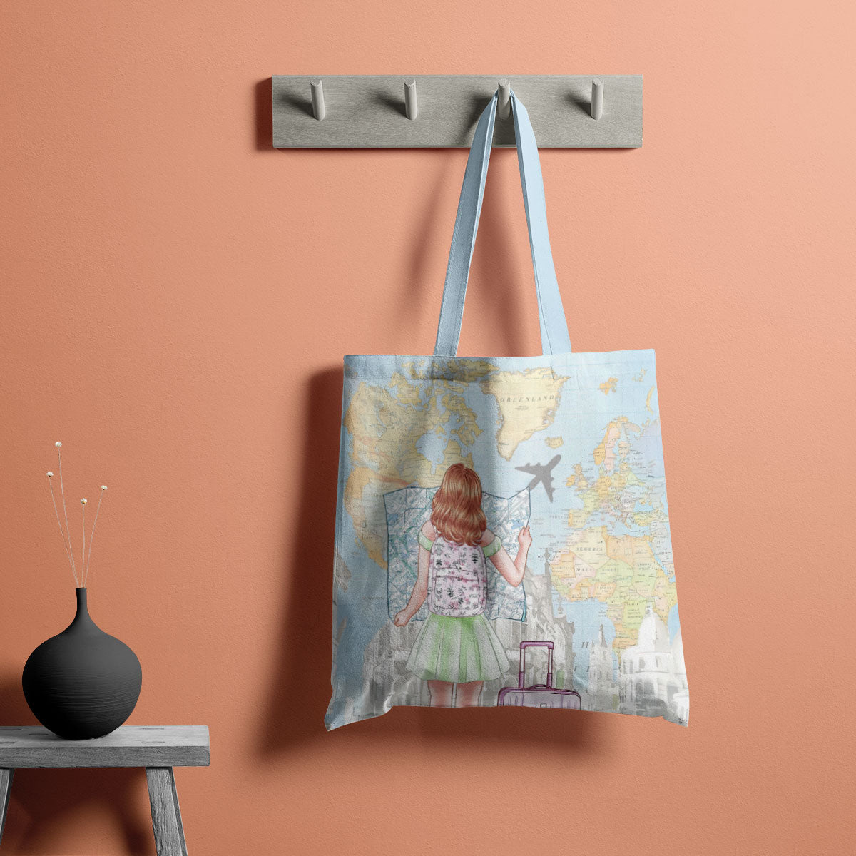 Wanderlust Explorer Canvas Tote Bag
