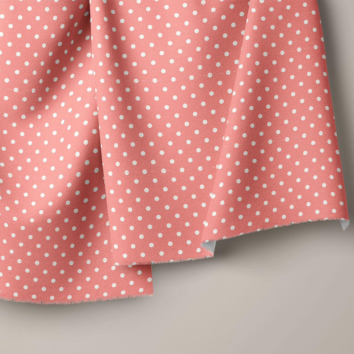 Buttery White Polka Dots Print