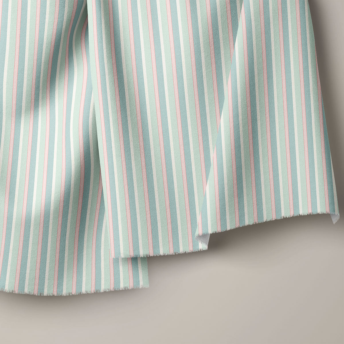 Summer Green stripes Print