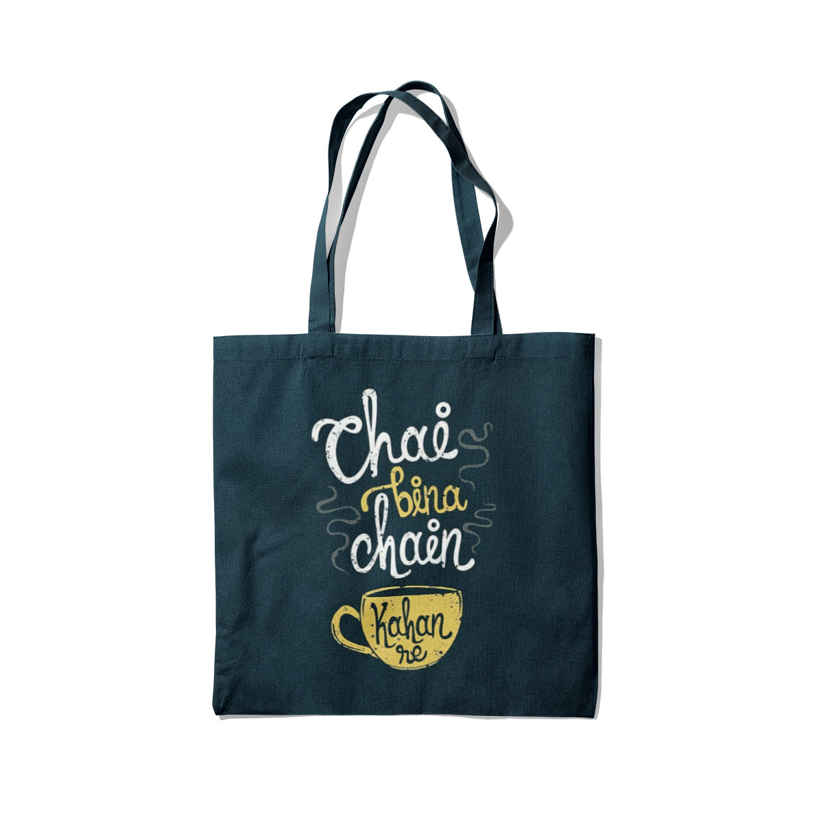 Chai Bina Chain Kaha Re Canvas Tote Bag