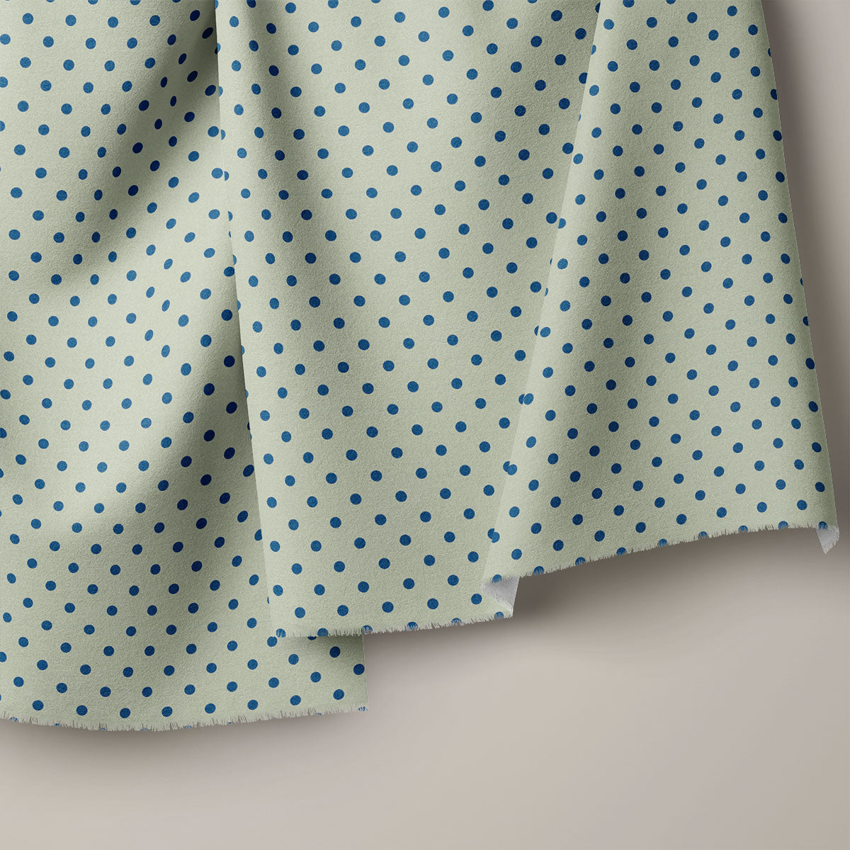 Spanish Green Polka Dots Print
