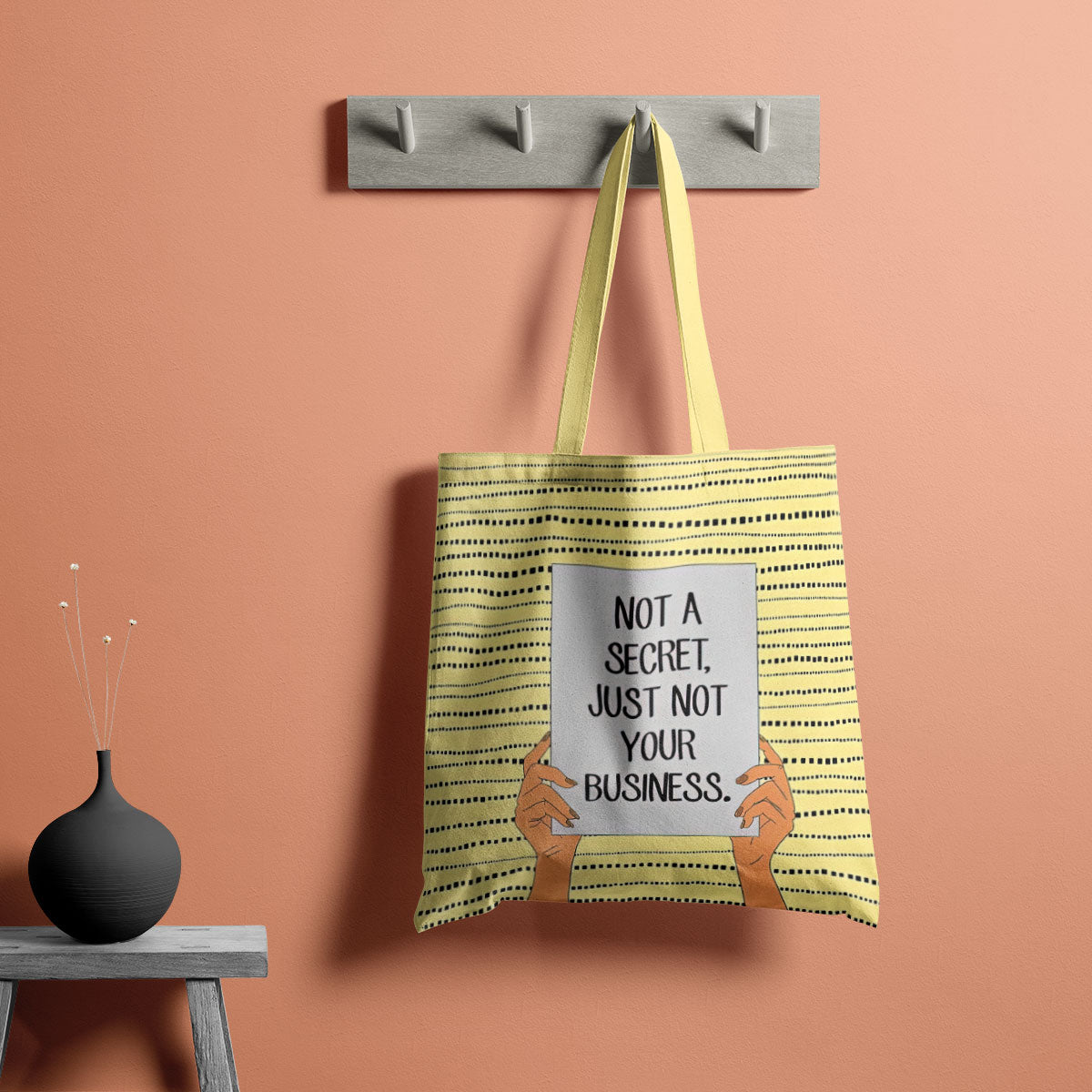Not A Secret Canvas Tote Bag