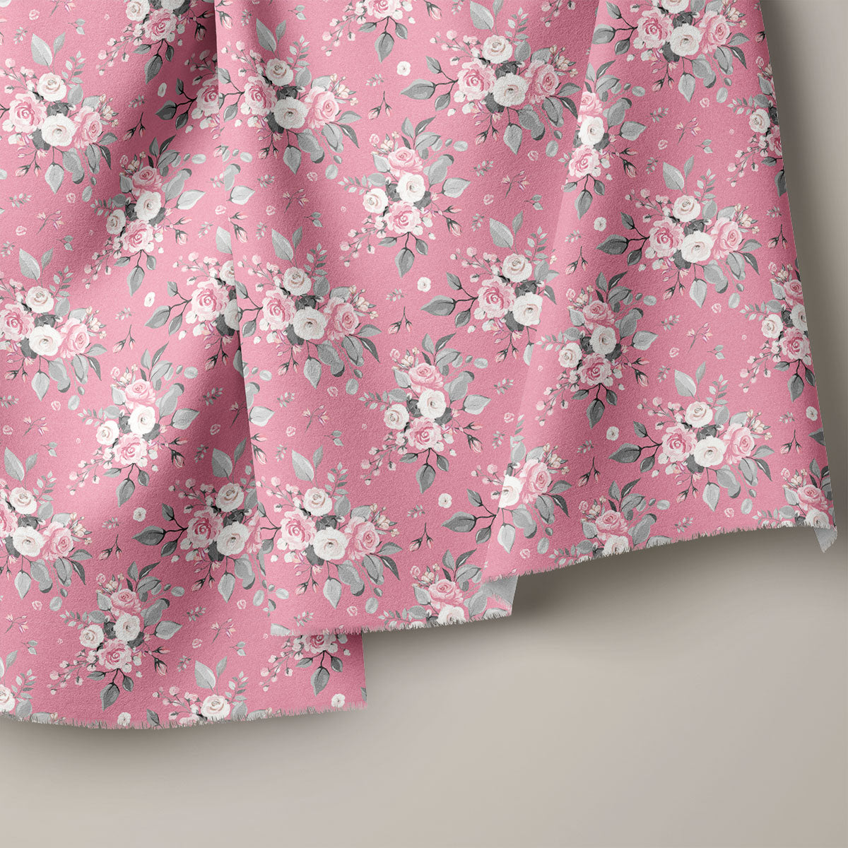 Ghost & Dusty Rose Floral Print