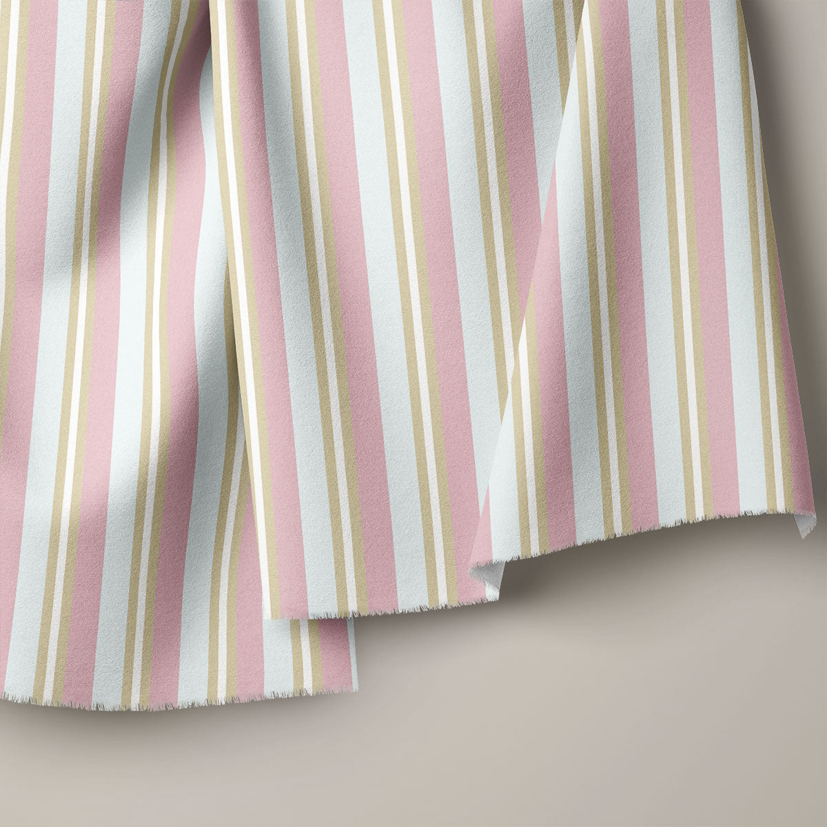 Lavender Grey and Quicksand Stripes Print
