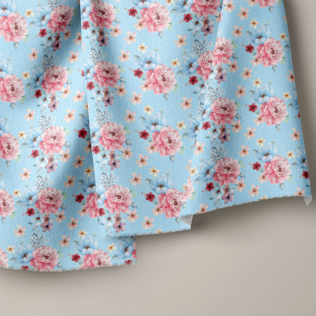 Blue Koi Floral Print