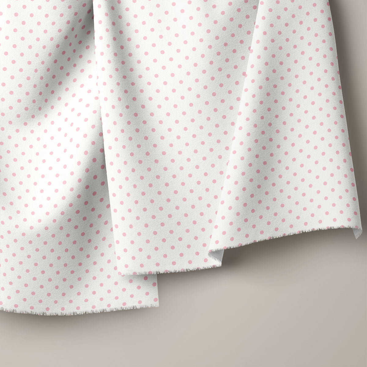 Pastel Grey And Dusty Pink Polka Dots Print