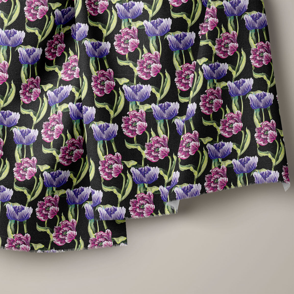 Blue Vintage Roses Floral Print