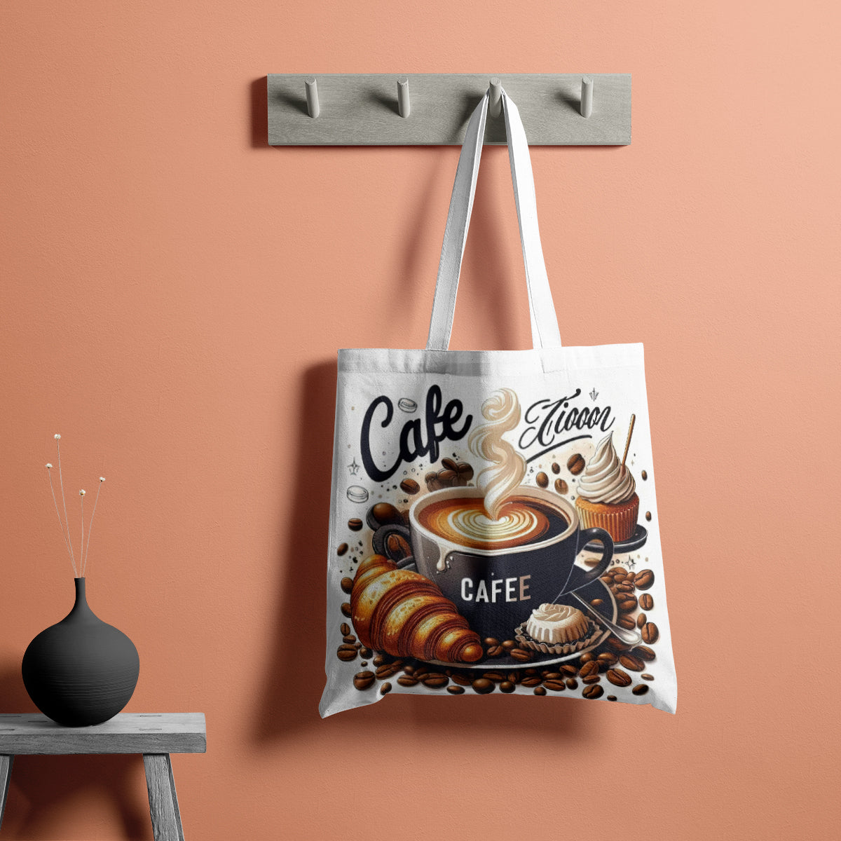 Classic French Café Breakfast Coffee Tote Bag