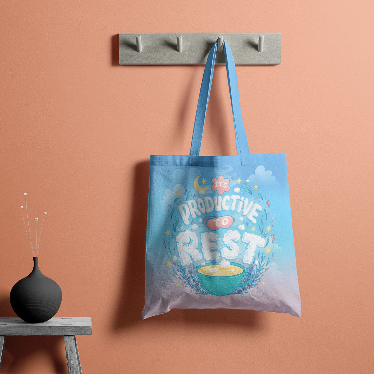 Productive To Rest Canvas Tote Bag
