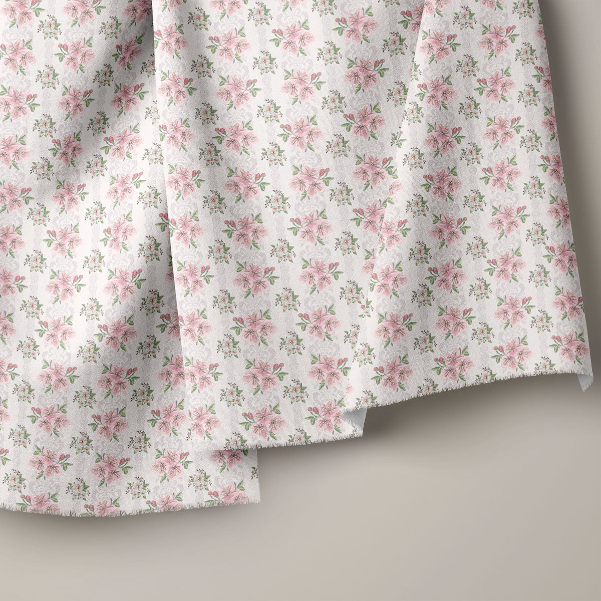 Pink Pearl Flax Floral Print