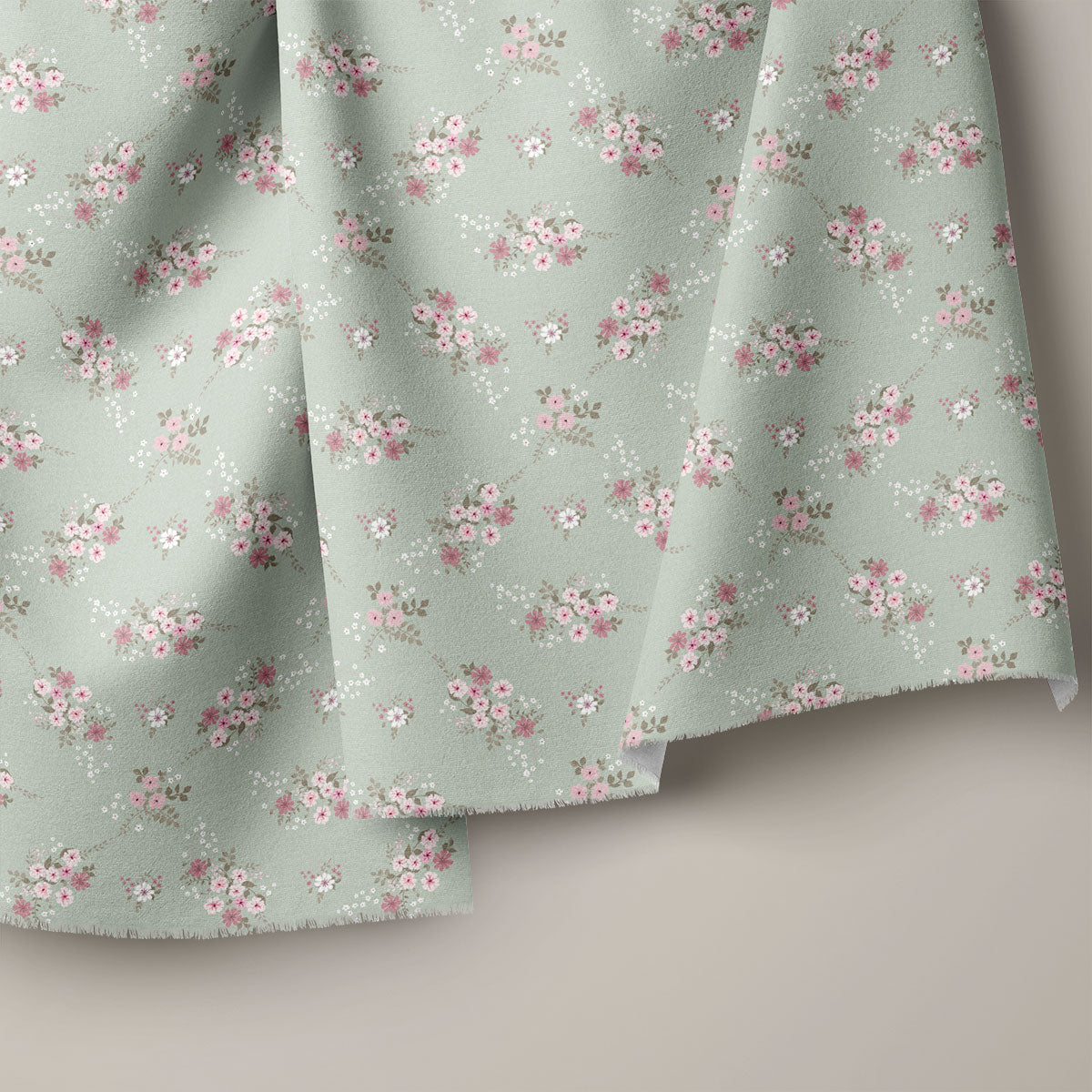 Pixie Green Vintage Floral Print