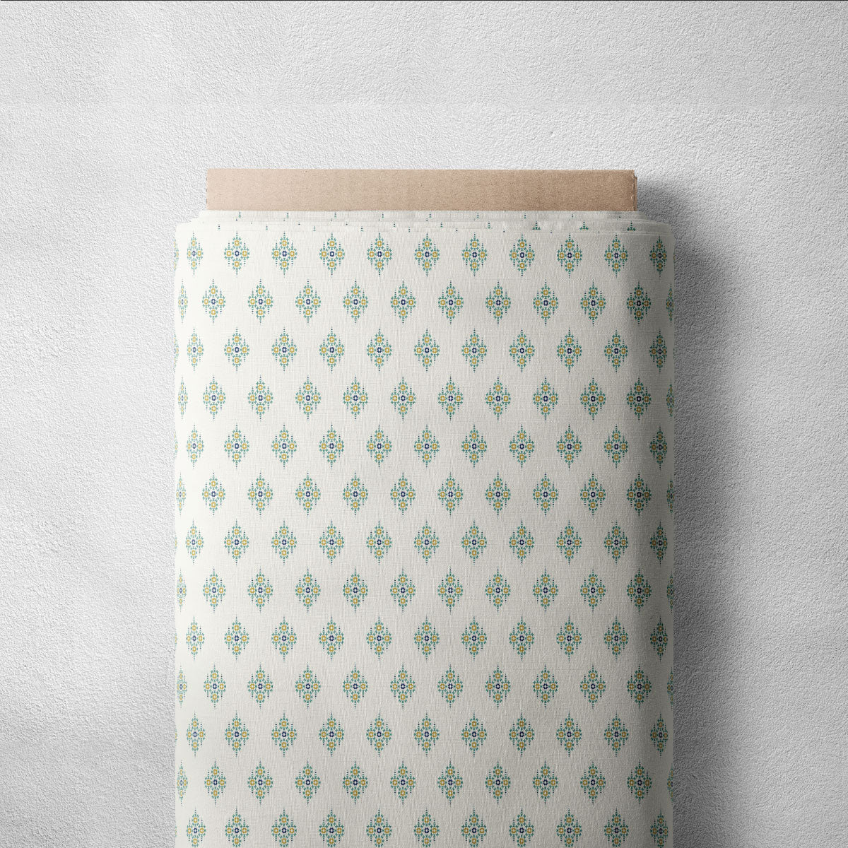Pearl Aqua Ikat Pattern Geometric Print