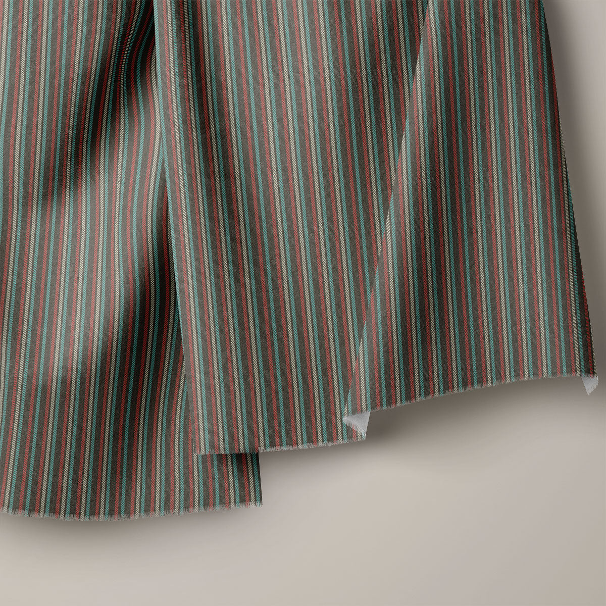 Bright Grey Stripes Print