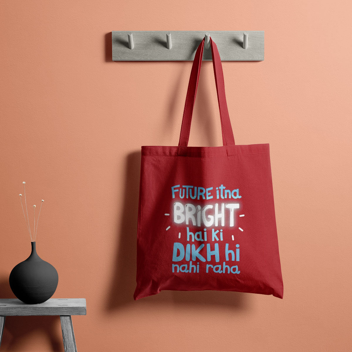 Future Bright Hai Canvas Tote Bag