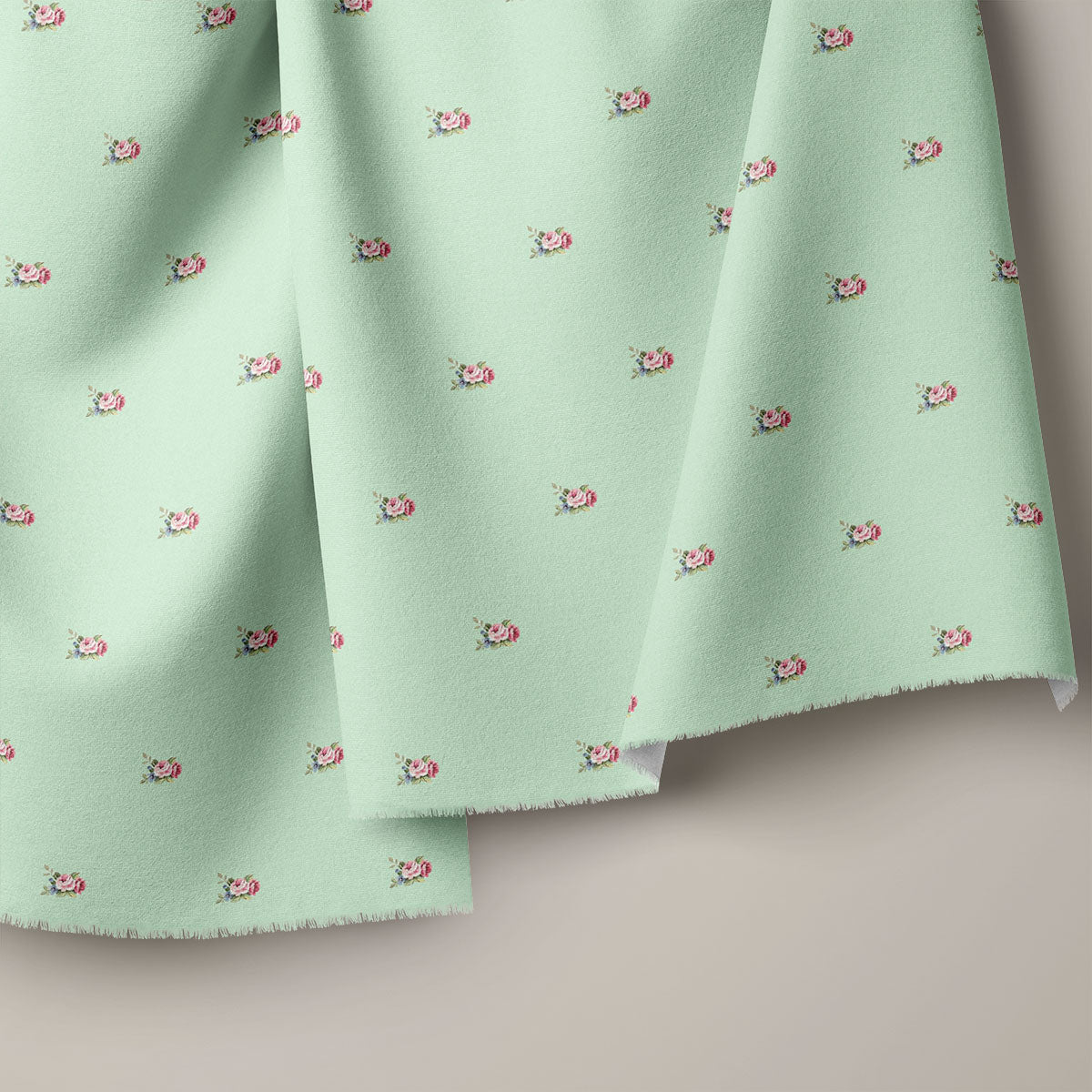 Greenish Grey Floral Print