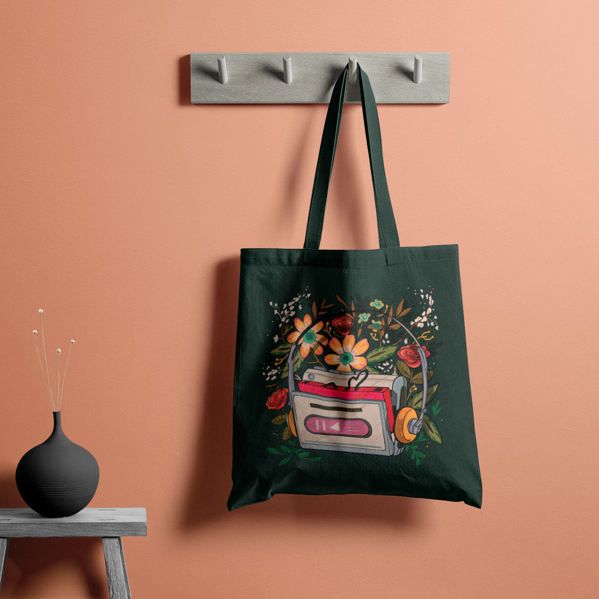 Mixtape Melody Canvas Tote Bag