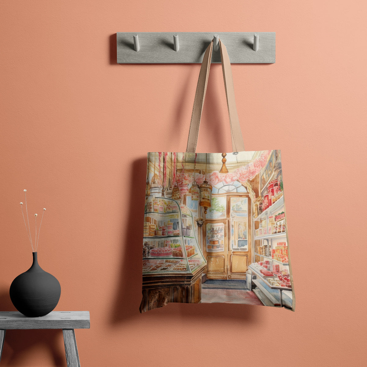 Sweet Pastel Candy Shop Interior Tote Bag