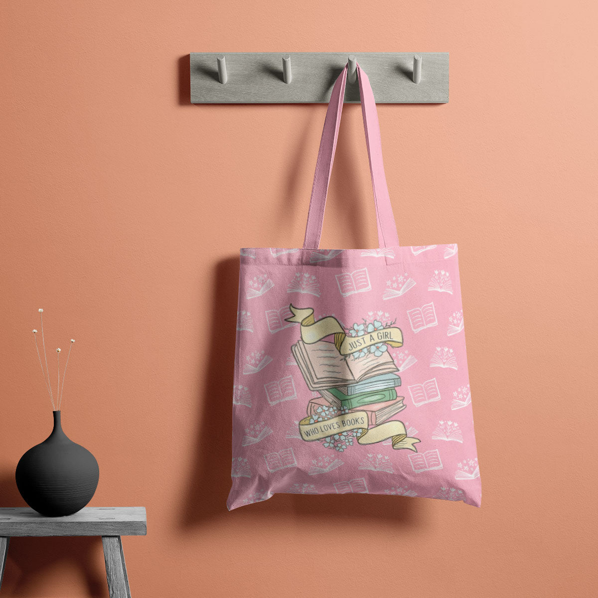 Book Lover Canvas Tote Bag