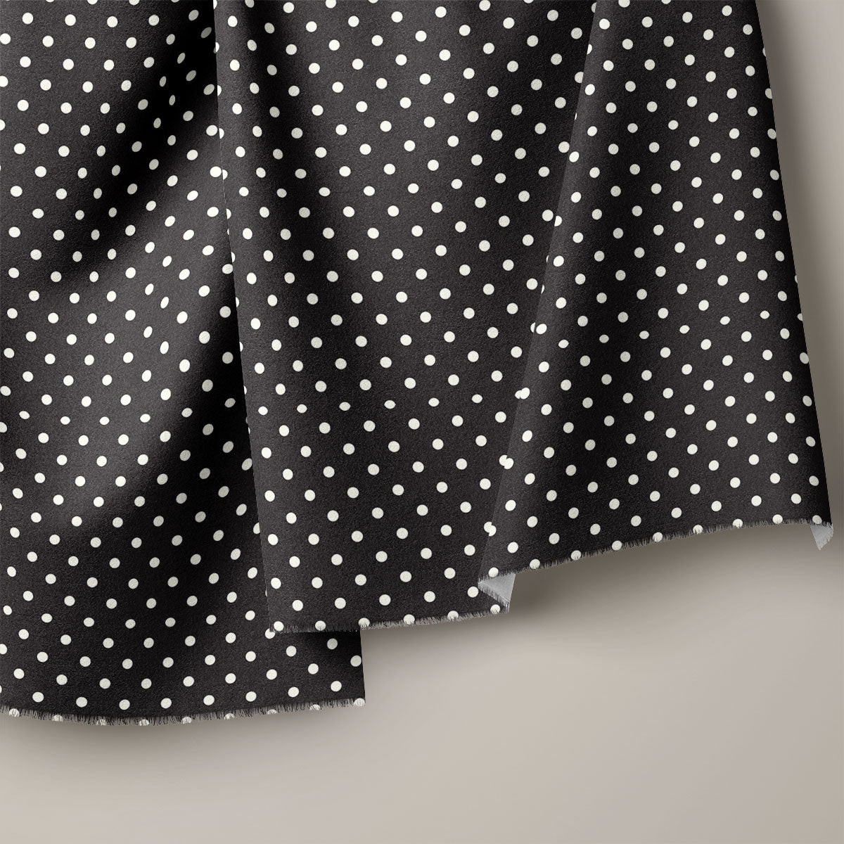 Smoky Black Polka Dots Print