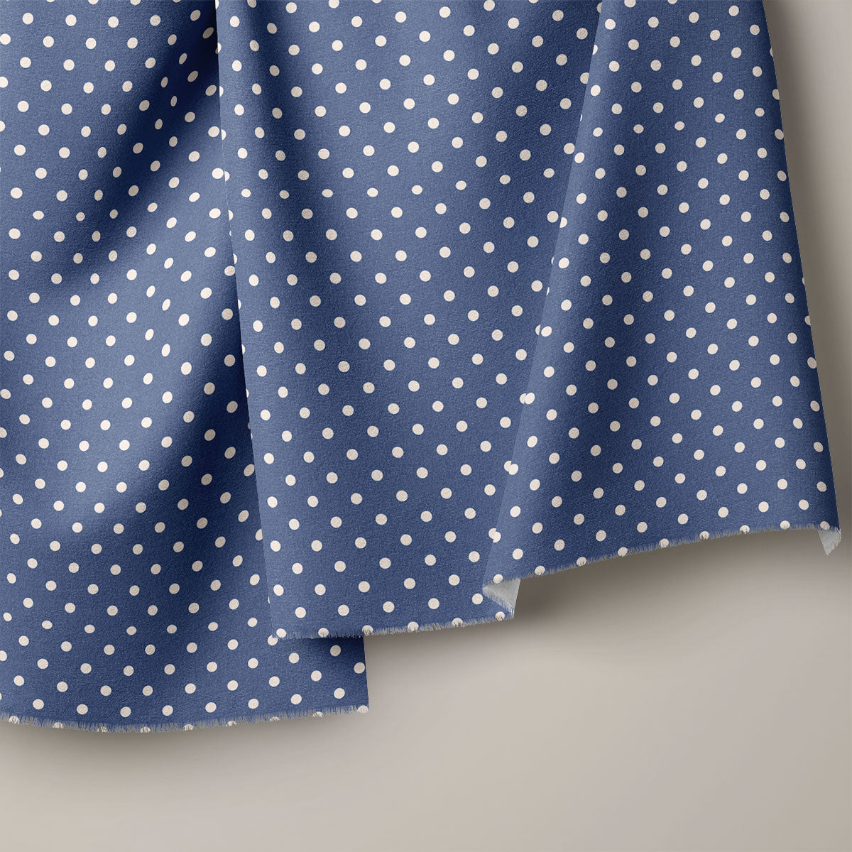 Blue Zodiac And Oyster Pink Polka Dots Print