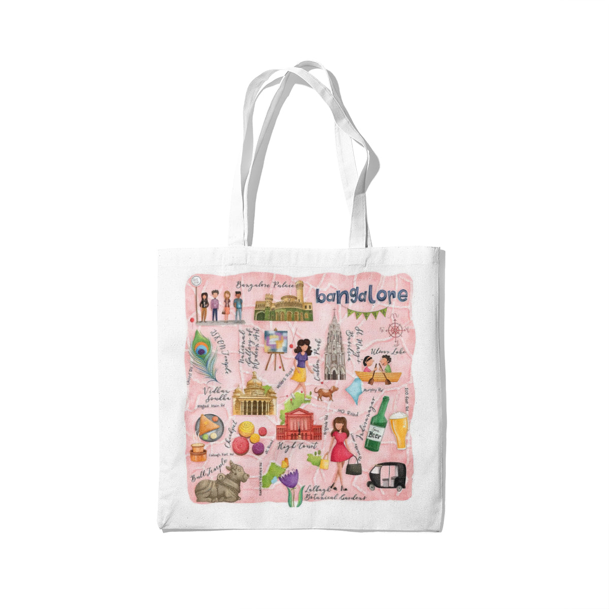 Explore Bangalore Canvas Tote Bag