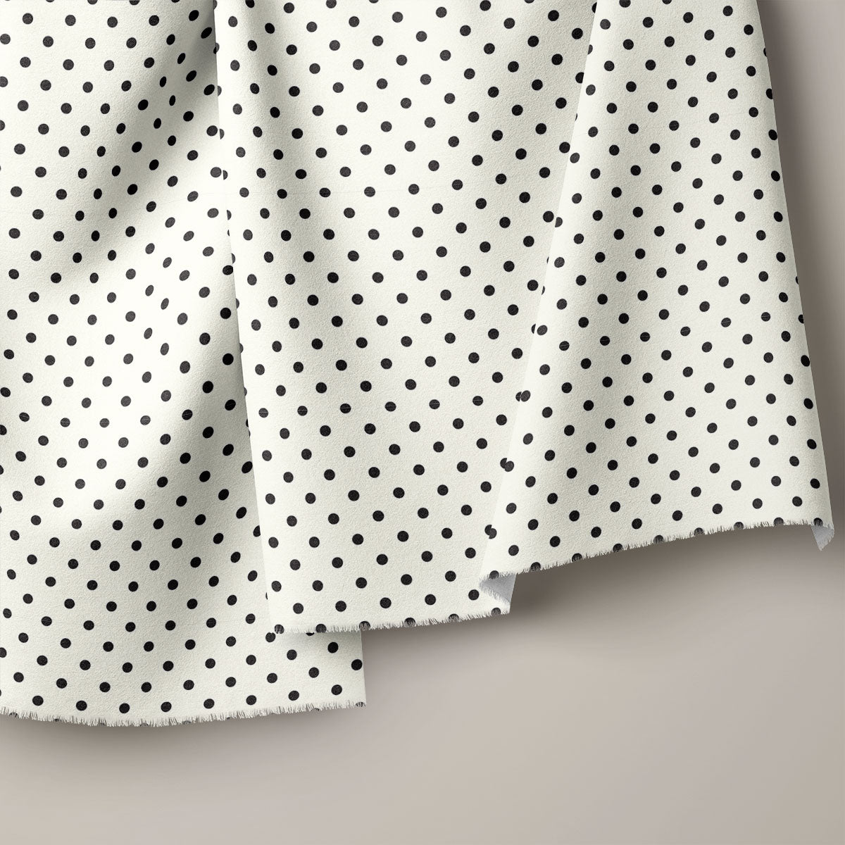 Grey Cloud Polka Dots Print