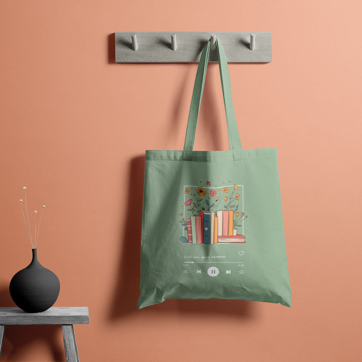 Bookish Melody Canvas Tote Bag