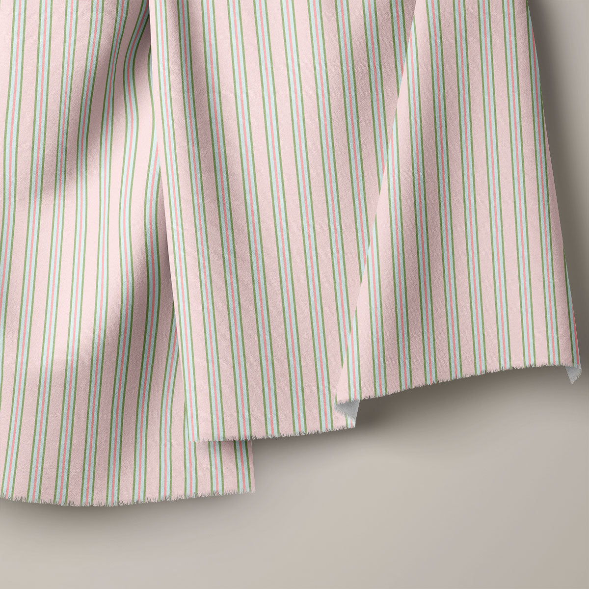 Muddy Green Stripes Print