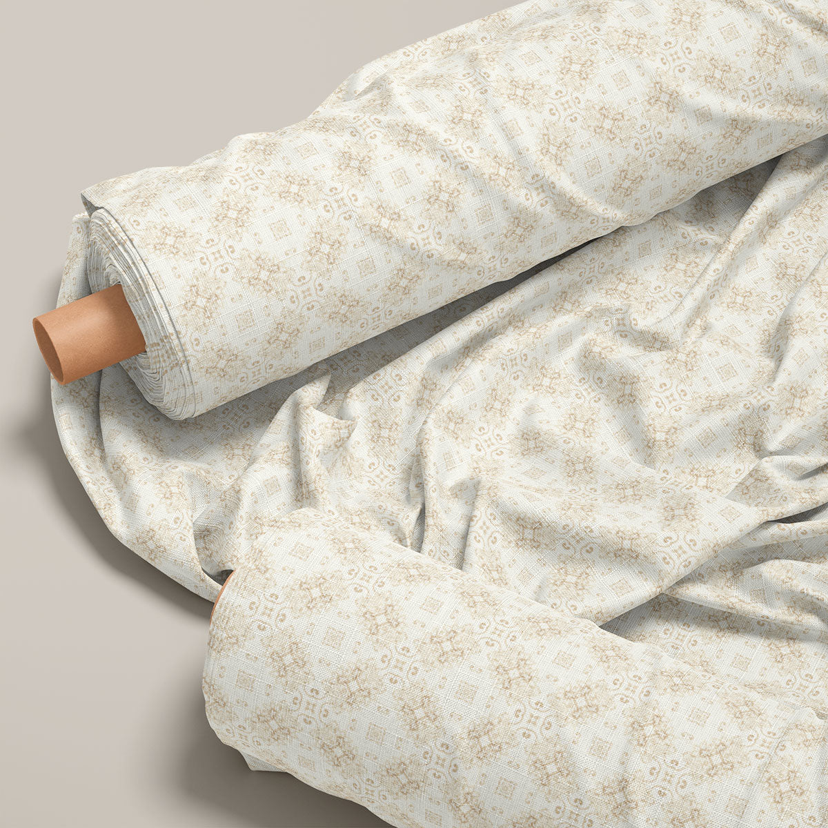 Stone And Pale Silver Pattern Geometric Print