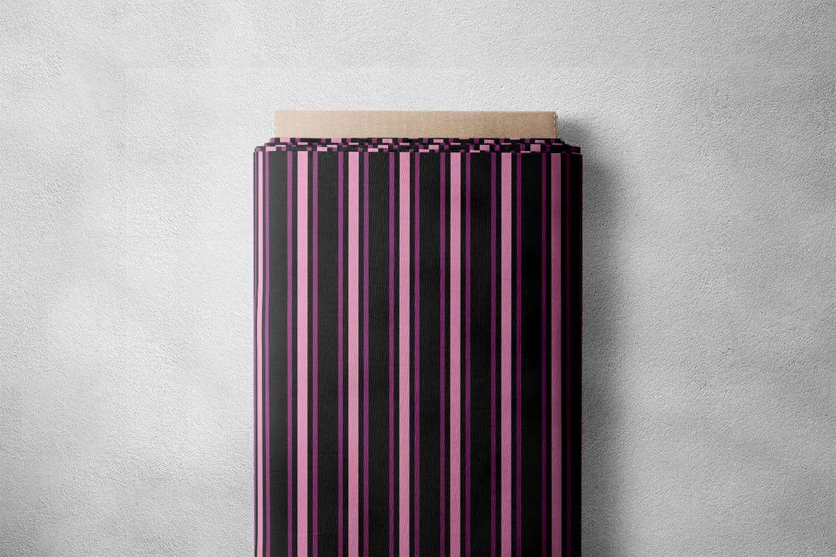 Dark Jungle Green Stripes Print