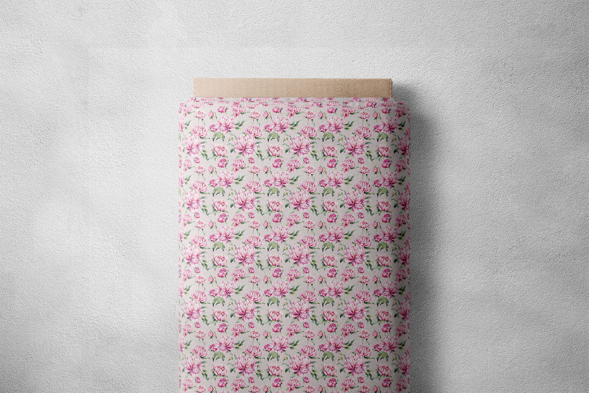 Oyster Pink Peony Floral Print