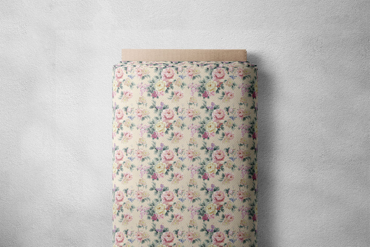 Double Spanish White Floral Print