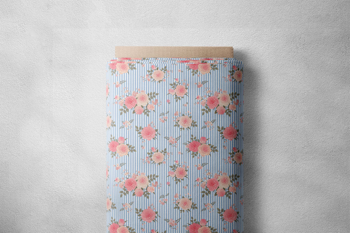 Brick Red Floral Print