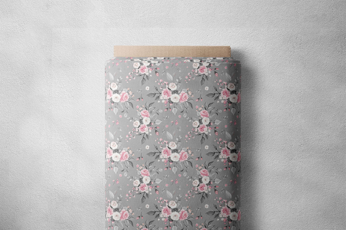Greyish Pink Roses Floral Print